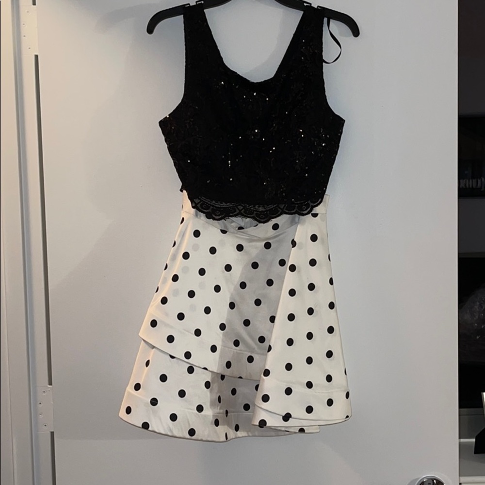 Two piece semi formal dress